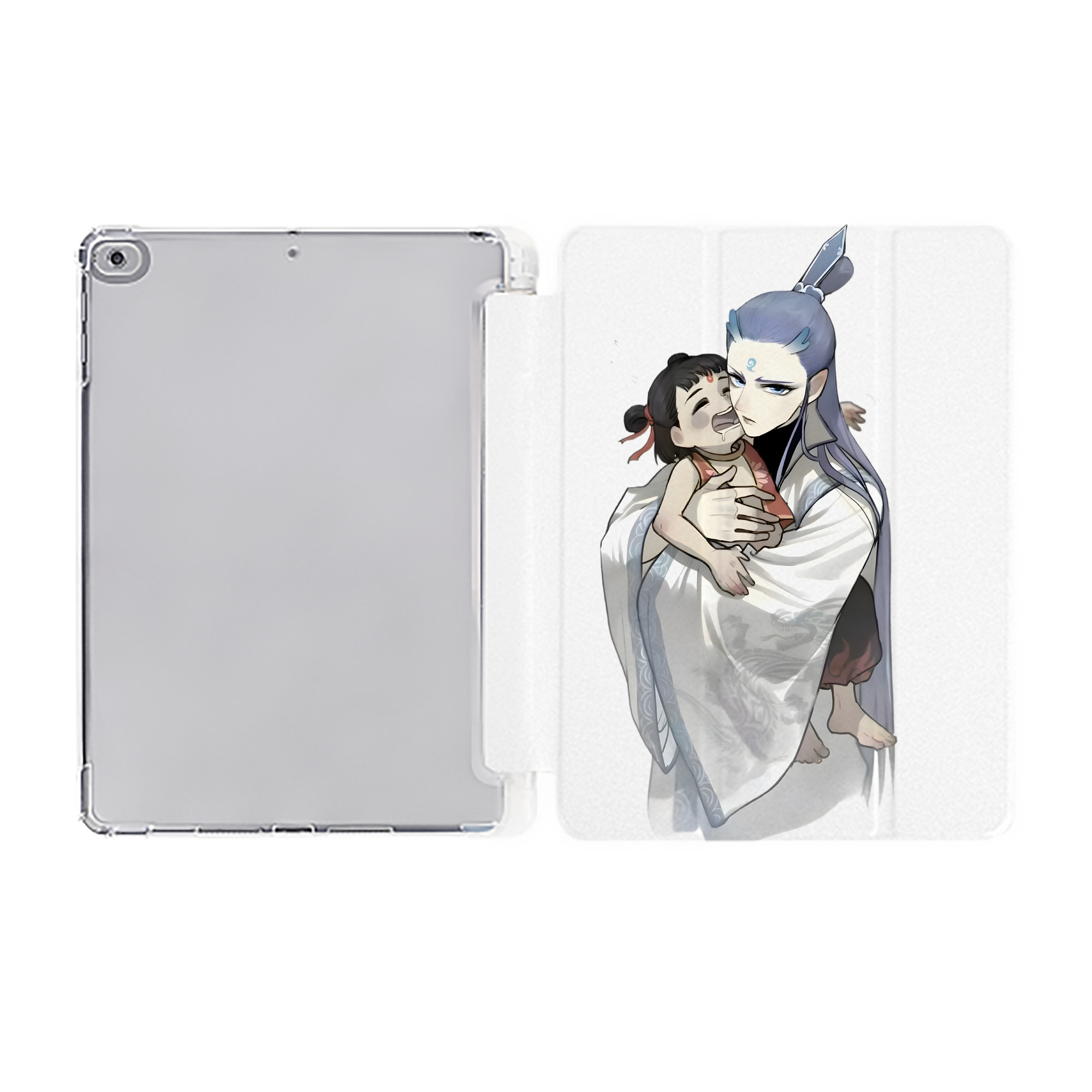 （画像用） Ne Zha 2 ナタ 魔童の大暴れ IPad ケース ペン収納付き 三つ折りスタンド PUレザー×シリコン 対応機種9.5/10.5/10.9インチ